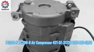 PC200-7 PC200-8 luchtcompressor 421-07-31220 20Y-810-1260