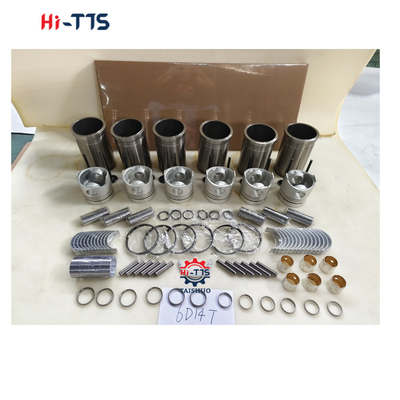 6D14T Motorkit voor graafmachine E120 E140 E180 Liner, zuiger, ring, kleppen, bus, volledige pakket