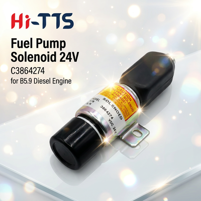 Construction Machinery Parts 24V 3864274 386-4274 Stop Solenoid Valve  for  6BT5.9 B5.9  Excavator  Parts