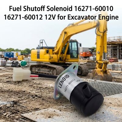 12 V Brandstof Uitschakeling Cut-off Magneetventiel OE 16271-60010 16271-60012 Voor Graafmachine Dieselmotor fabriek Directe Levering