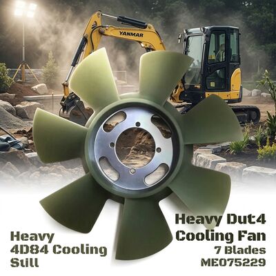 Zware mini-graafmachine motor koelventilator 7 blad 4 gat ME075229 4D84 Yanmar PC40 PC40-7 Constructie landschapsonderdelen