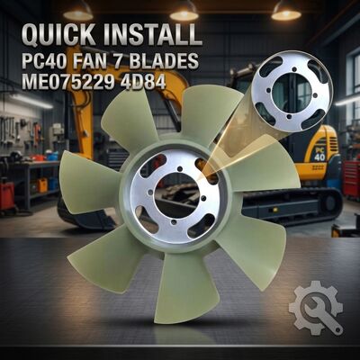 Direct Fit Bout-on Motor Koelventilator 7 Bladen ME075229 4D84 Yanmar PC40 PC40-7 Minigraver Snelle Installatie Vervanging
