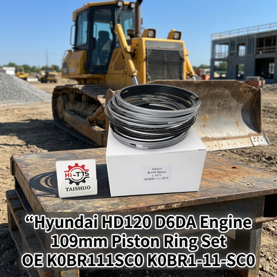 Excavator motoronderdelen 109mm D6DA zuiger ring set voor Hyundai HD120 Truck OE K0BR111SC0 K0BR1-11-SC0